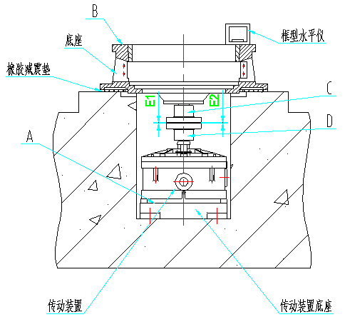 磨粉机的安装示意图